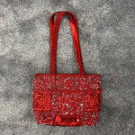 Load image into Gallery viewer, Sequin and Beaded Handbag - Red

