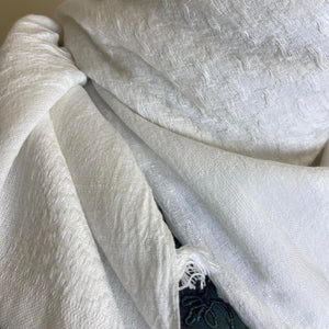 Afghan Scarf - White