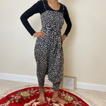 Load image into Gallery viewer, Heart Print Jumpsuit - Black &amp; White
