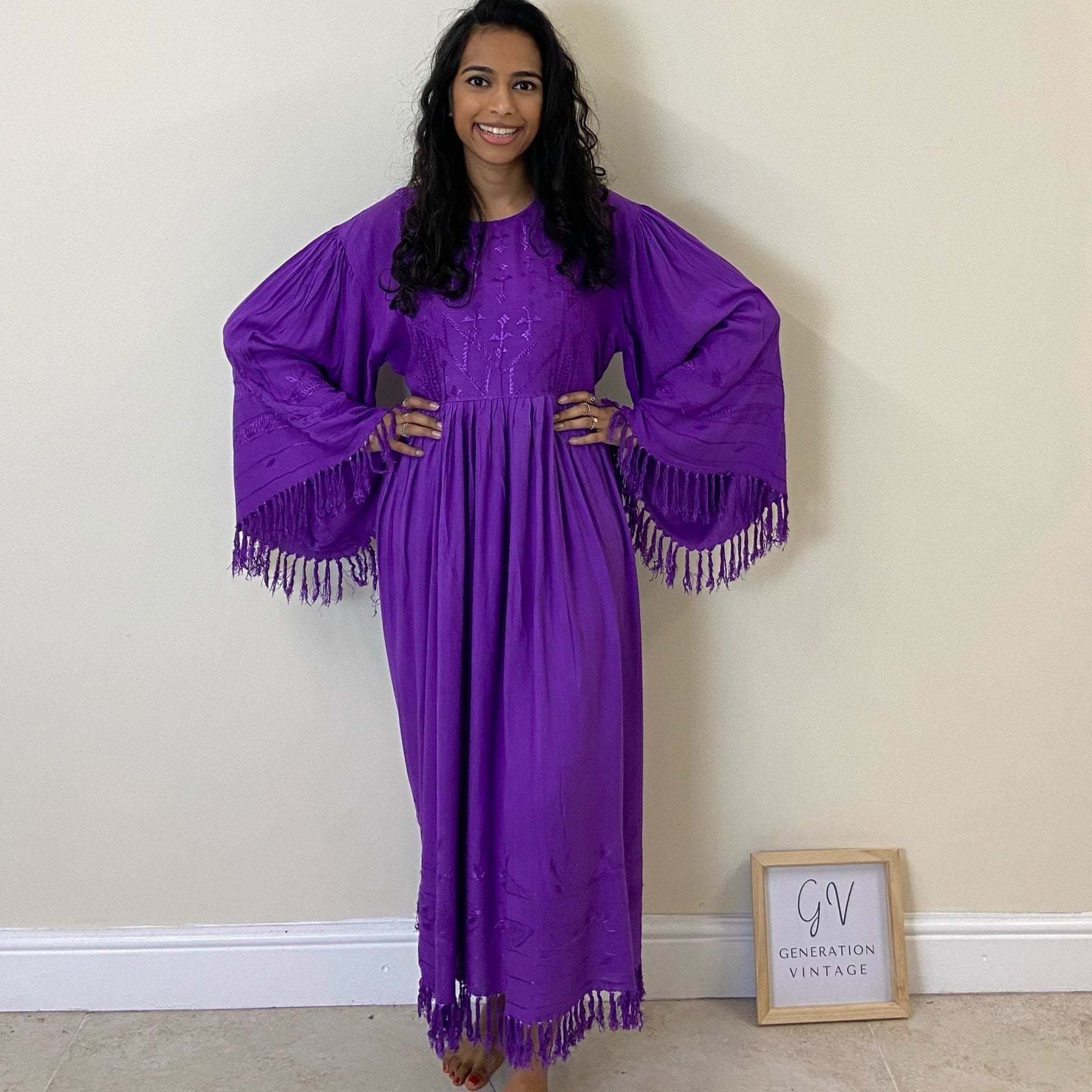 Afghan Kandahari Dress - Purple