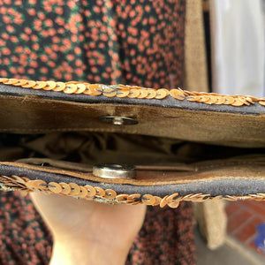 Beaded and Sequinned  Handbag - Bronze